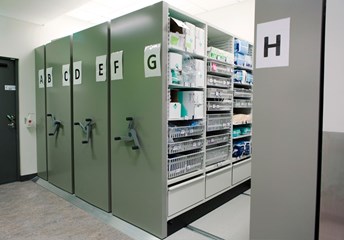 Compactus gördíthető polcrendszer